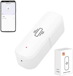 Zigbee Vibration Sensor Remote Control, Intelligent Linkage, Real Time Motion Shock Alarm History Record for Tuya/Smart Life Smart Home Device (Zigbee Hub Required)