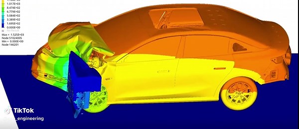 Crash test #lsdyna #CAE #crash #simulation #xuhuongtiktok #fyp