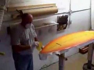 UV Resin Surfboard Laminating Demo at Foam E-Z