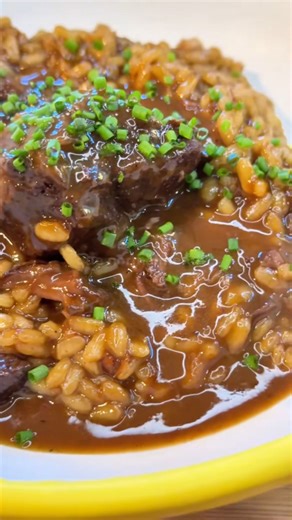 Creamy rice and beef cheeks: a perfectly balanced dish
