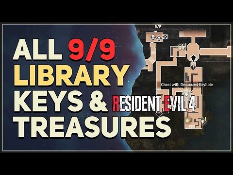 All 9 Library Keys & Treasure Locations Resident Evil 4 Remake