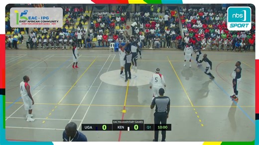 Fast start for Uganda against Kenya in the men's basketball at the EAC Inter-Parliamentary Games. #EACGames2025 #AfroMobile2KSpecial #NBSportUpdates @bwanakelele @cbukuwa @Parliament_Ug @Parliament_Fc | NBS Sport Ug