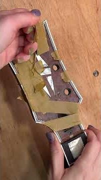 How to replace the binding on a Gibson headstock #luthier #woodworking #guitarrepair