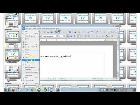 How to export/save file from libre office to a pdf