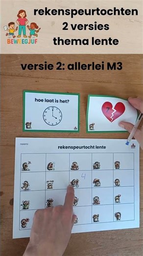 Rekenspeurtochten bewegend leren thema lente