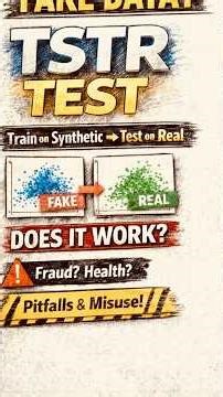 How to evaluate Synthetic Data? (TSTR Explained) #machinelearning