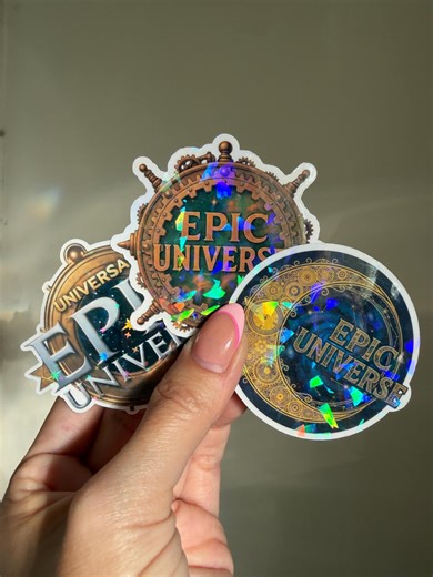 Epic Universe Sticker Universal Logo Bundle Vinyl Stickers Holographic Die Cut Decals for Water Bottle - Etsy