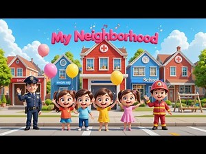 In My Neighborhood Song | Community Helpers & Places for Kids 🏡🎶