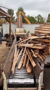 Massive Wood Chipper Devours Giant Logs at Sawmill