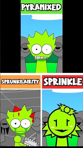 Incredibox Sprunki ANIMATED Pyramixed VS Sprunkilairity VS Sprinkle #shorts
