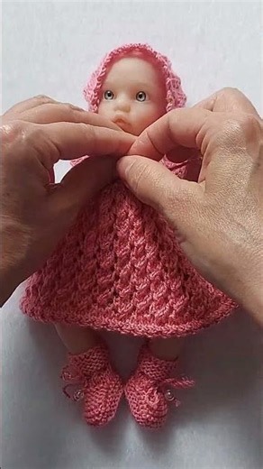 Tiny Pink Lace Dress 💗 Dressing My 9 Inch Baby Doll
