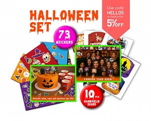Halloween Printable Stickers & Party Signs: Spooky Digital Download (PDF) - Etsy