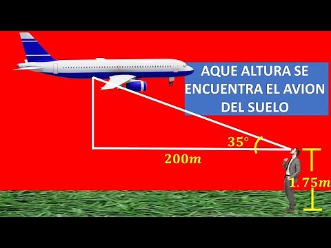 COMO CALCULAR LA ALTURA DE UN AVION//problema de trigonometria//TEOREMA DE PITAGORAS.