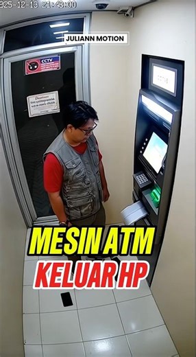 Mesin ATM error.. bukan keluar uang melainkan HP #absurdhumor #funny #viral #fypシ #komedilucu