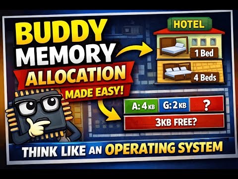 Buddy Memory Allocation Explained Simply | Think Like an Operating System (OS Concepts)