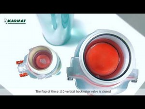 Backwater valve for vertical assembly, vertical anti-flood device, sewage non-return valve.