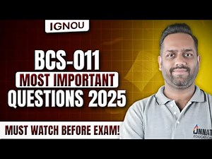 BCS 011 BCA Questions Paper June 2025 Solved | Computer Basics and PC Software BCA IGNOU