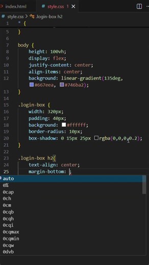 Modern Login Form Using HTML & CSS | Beginner Friendly
