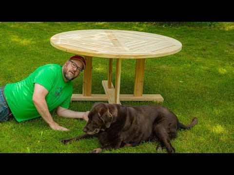 DIY Round Table Build: Cedar Patio