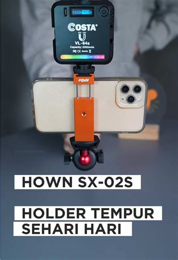HOWN SX-02S Metal CNC Phone Clip with Cold Shoe Bracket
