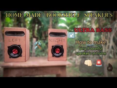 Home Made 50+50w Bookshelf Speaker Made At Home In Very Simple Steps || How To Making ||😱😱