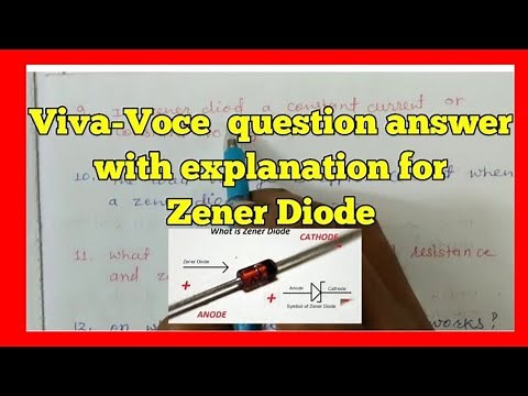 Sample question for viva voce for zener diode with explanation || physics experiment//class,12,10
