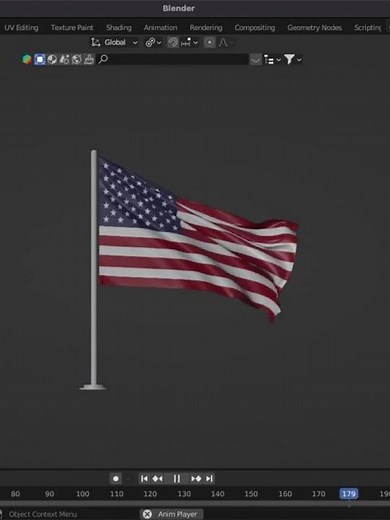 Blender Flag Animation Tutorial | Easy Cloth Simulation for Beginners| #flaganimation #flaginblender