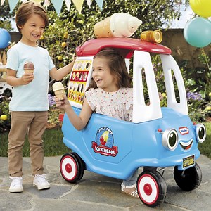 Little Tikes Cozy Ice Cream Truck, Ride-On Toy Ice Cream Truck Cozy Coupe for Ages 1.5 - 5 Years