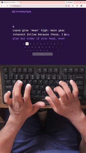 Fast Typing Speed Look on PC Keyboard | Touch Typing Speed Test #fasttyping #raushantypingmaster