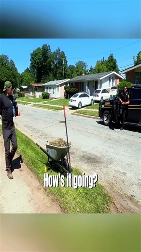 Cops Pulled Up While I Was Mowing This Dangerous Overgrown Property. #lawncare #lawnmower #mowing #mowingthelawn #lawnmowing