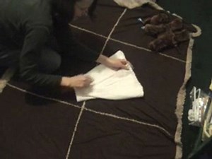 How to fold cloth diapers.