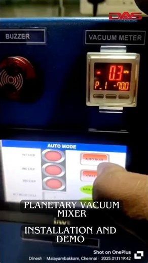 Planetary Vacuum Mixer | DAS INSTRUMENTS AND SOLUTIONS