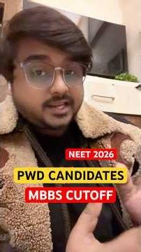 NEET 2026 PWD Cutoff for MBBS | Top Government Medical Colleges | All India & State Wise Analysis