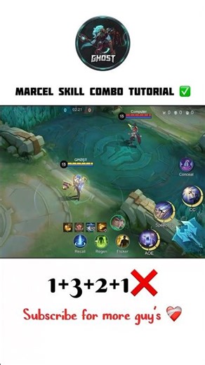 Marcel Skill Combo Tutorial ✅ #newhero #marcel #build #emblem #combo #skill
