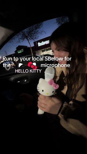 Karaoke hello kitty microphone!!!! #hellokitty #5below #shoppinghaul | karaoke microphone