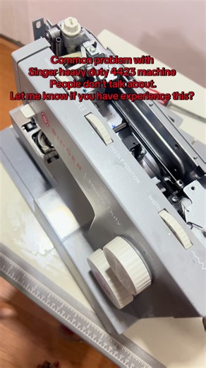 Singer heavy duty 4423 machine Common problem with Singer heavy duty 4423 machine People don’t talk about. Let me know if you have experience this? #singer #singerheavyduty4423 #sewing #fyp #sewingmachine #singersewingmachine #repair #sewingtiktok #sewingtutorial #sewingforyoupage