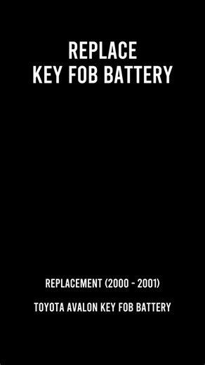 Toyota Avalon Key Fob Battery Replacement (2000 - 2001) #auto #howto #battery #carfob #keyfob #toyota #avalon #diyrepair #carcare #keybatteryreplacement