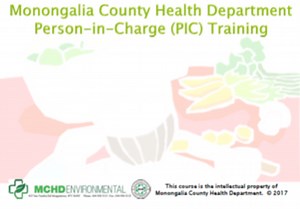 Monongalia County Health Dept PIC Training