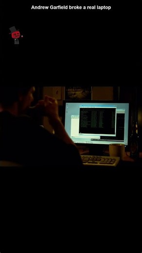 The scene where Andrew Garfield broke a real laptop
