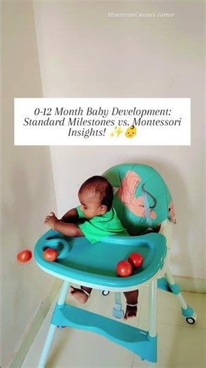 #baby 0–12 months baby milestones 👶📊Standard vs Montessori Mom’s insight 💡