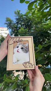 Custom Cat Name Picture Frame, Cat Frame, Gifts for Cat Lovers, Wood Dog Photo Frame, Dog Memorial Gift, Pet Name Photo Frame, New Cat Gift - Etsy