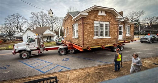 Historic Rowland home moved to new location