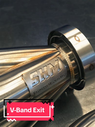 The solution for easy installation on your header and exhaust system. Welded V-bands off of the collectors! #tigwelding #automotive #fypシ #fyp #stainlessheaders