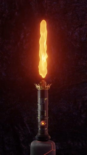Sci-fi Fire Saber Design in Blender