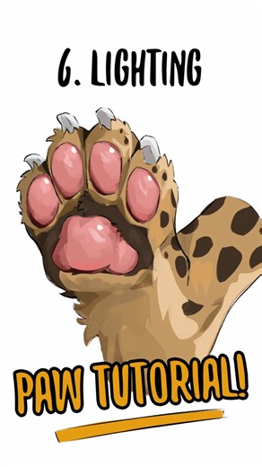 Paw drawing tutorial #furry #furryfandom #furryart #digitalart #tutorial #art #speedpaint