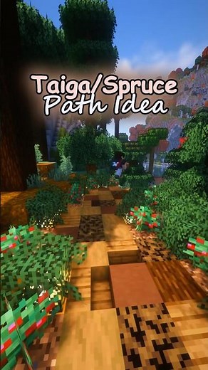 How to build a Taiga / Spruce Path in Minecraft! #minecraft