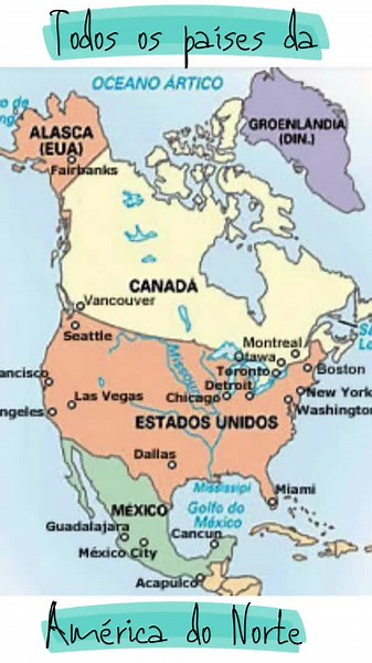 Todos os países da América do Norte