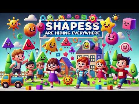 🔺 Shapes Are Hiding Everywhere 🔵 | Fun Shape Hunt for Kids 🟥| Nursery Rhymes & Kids Songs