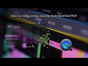 How to fix Edius not seeing, playing, importing Apple QuickTime MOV and MP4 files - Edius