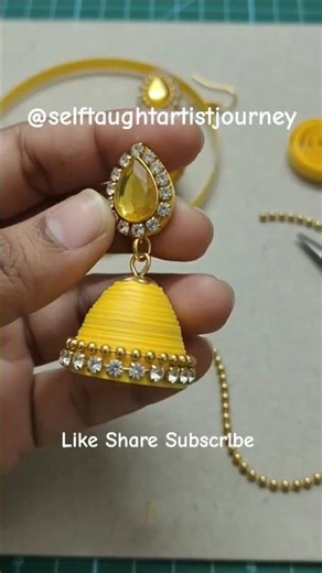 DIY Quilling Earrings #selftaughtartistjourney #earrings #diy #jewellery #handmade #quillingearring